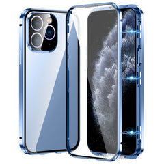 Magnetic Double-buckle HD Tempered Glass Phone Case, For iPhone 11, For iPhone 11 Pro