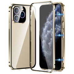 Magnetic Double-buckle HD Tempered Glass Phone Case, For iPhone 12, For iPhone 12 Pro Max, For iPhone 12 Pro, For iPhone 11 Pro Max