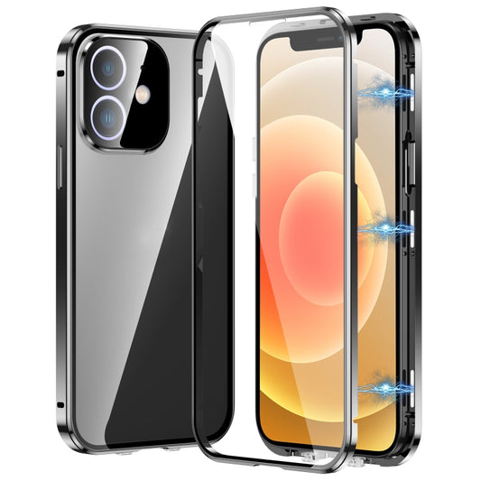 Magnetic Double-buckle HD Tempered Glass Phone Case, For iPhone 12, For iPhone 12 Pro Max, For iPhone 12 Pro, For iPhone 11 Pro Max