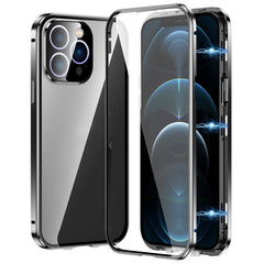 Magnetic Double-buckle HD Tempered Glass Phone Case, For iPhone 12, For iPhone 12 Pro Max, For iPhone 12 Pro, For iPhone 11 Pro Max