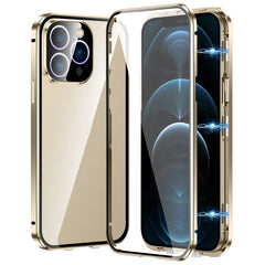 Magnetic Double-buckle HD Tempered Glass Phone Case, For iPhone 12, For iPhone 12 Pro Max, For iPhone 12 Pro, For iPhone 11 Pro Max