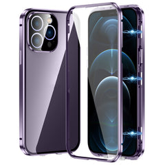 Magnetic Double-buckle HD Tempered Glass Phone Case, For iPhone 12, For iPhone 12 Pro Max, For iPhone 12 Pro, For iPhone 11 Pro Max