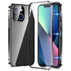 Magnetic Double-buckle HD Tempered Glass Phone Case, For iPhone 15, For iPhone 13 Pro Max, For iPhone 13 Pro, For iPhone 13