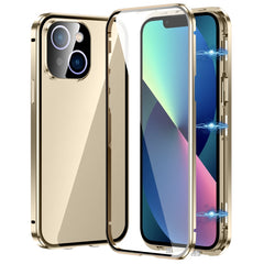 Magnetic Double-buckle HD Tempered Glass Phone Case, For iPhone 15, For iPhone 13 Pro Max, For iPhone 13 Pro, For iPhone 13