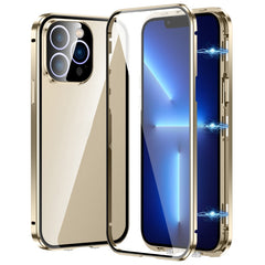 Magnetic Double-buckle HD Tempered Glass Phone Case, For iPhone 15, For iPhone 13 Pro Max, For iPhone 13 Pro, For iPhone 13
