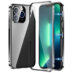 Magnetic Double-buckle HD Tempered Glass Phone Case, For iPhone 15, For iPhone 13 Pro Max, For iPhone 13 Pro, For iPhone 13