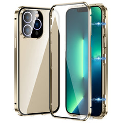 Magnetic Double-buckle HD Tempered Glass Phone Case, For iPhone 15, For iPhone 13 Pro Max, For iPhone 13 Pro, For iPhone 13