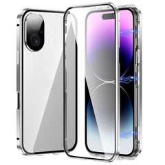 Magnetic Double-buckle HD Tempered Glass Phone Case, For iPhone 16, For iPhone 15 Pro Max, For iPhone 15 Pro, For iPhone 15 Plus