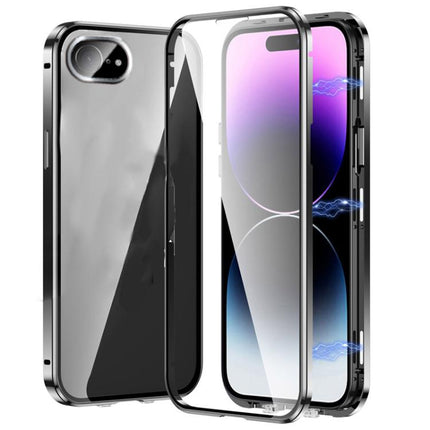 Magnetic Double-buckle HD Tempered Glass Phone Case, For iPhone 17e / 16e, For iPhone 16 Pro Max, For iPhone 16 Pro, For iPhone 16 Plus
