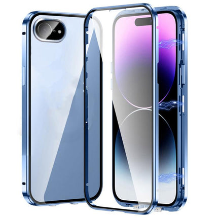 Magnetic Double-buckle HD Tempered Glass Phone Case, For iPhone 17e / 16e, For iPhone 16 Pro Max, For iPhone 16 Pro, For iPhone 16 Plus