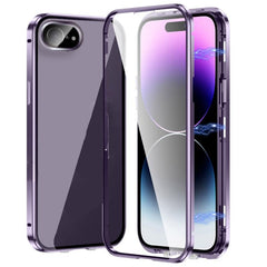 Magnetic Double-buckle HD Tempered Glass Phone Case, For iPhone 16e, For iPhone 16 Pro Max, For iPhone 16 Pro, For iPhone 16 Plus