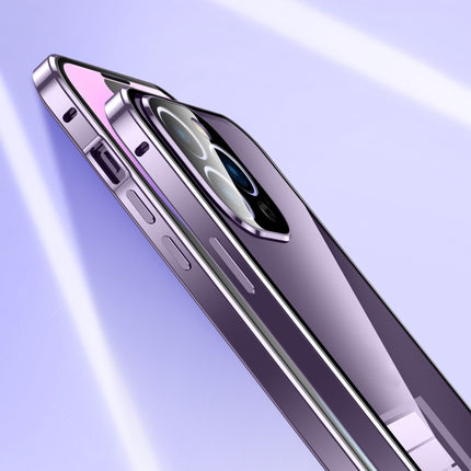Magnetic Double-buckle HD Tempered Glass Phone Case, For iPhone 17e / 16e, For iPhone 17, For iPhone 16 Pro Max, For iPhone 16 Pro