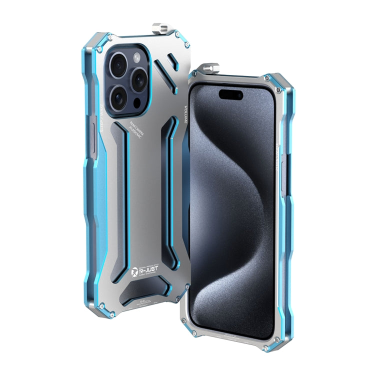 R-JUST RJ17 Shockproof Armor Metal Phone Case, For iPhone 15 Pro Max, For iPhone 15 Pro, For iPhone 15 Plus, For iPhone 15