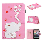 For Amazon Kindle Fire HD 8 (2016/2017/2018) / Loving Elephant