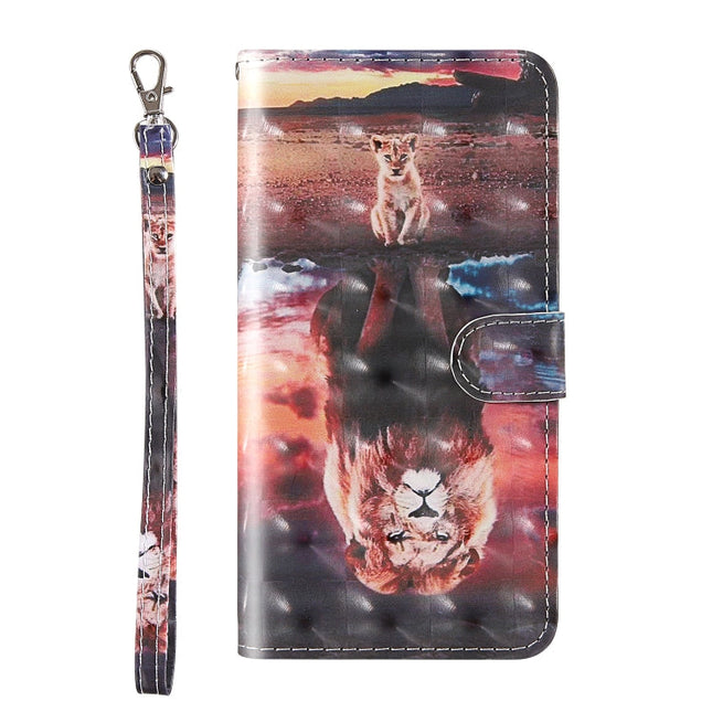 3D Painting Colored Drawing Pattern Horizontal Flip TPU + PU Leather Case with Holder & Card Slots & Wallet & Lanyard, For iPhone XS Max