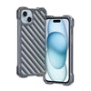 R-JUST RJ-50 Hollow Breathable Armor Metal Phone Case, For iPhone 16 Pro Max, For iPhone 16 Pro, For iPhone 16 Plus, For iPhone 16, For iPhone 15 Pro Max, For iPhone 15 Pro, For iPhone 15 Plus, For iPhone 15