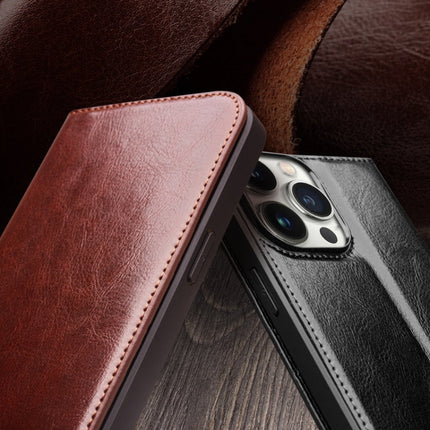 QIALINO Classic Genuine Leather Phone Case, For iPhone 15