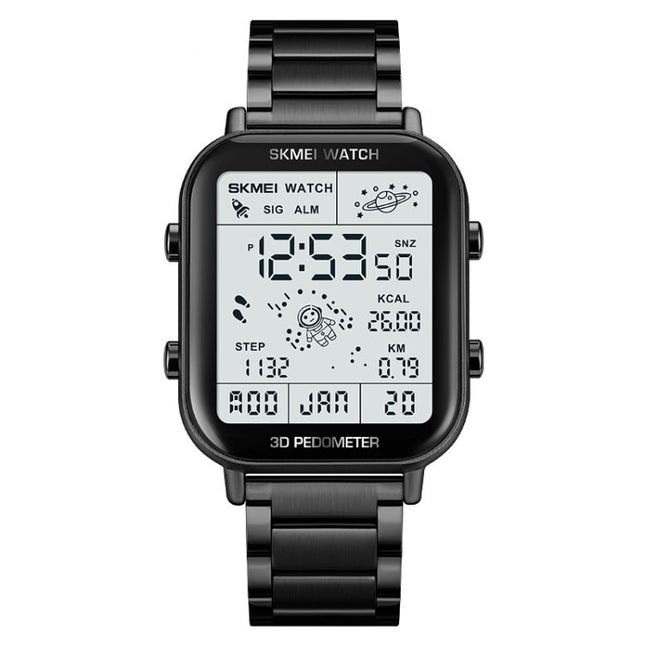 SKMEI 1888 Multifunctional Men 30M Waterproof Sports Stainless Steel Digital Wrist Watch