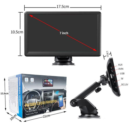 Car 7 inch IPS Portable Smart Screen Wireless Screen Projection Carplay Android Auto, with Reversing Camera, with Reversing Camera