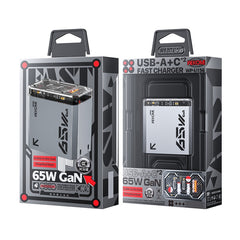 WK WP-U156 Pioneer Series 65W USB+Dual USB-C/Type-C GaN Charger, WP-U156