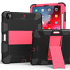 For iPad Pro 12.9 (2018) / (2020) Shockproof Two-Color Silicone Protective Case with Holder, For iPad Pro 12.9 (2018) / (2020)