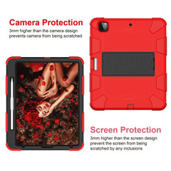 For iPad Pro 12.9 (2018) / (2020) Shockproof Two-Color Silicone Protective Case with Holder