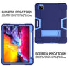 For iPad Pro 12.9 (2018) / (2020) Contrast Color Silicone + PC Protective Case with Holder, For iPad Pro 12.9 2021 / 2020 / 2019