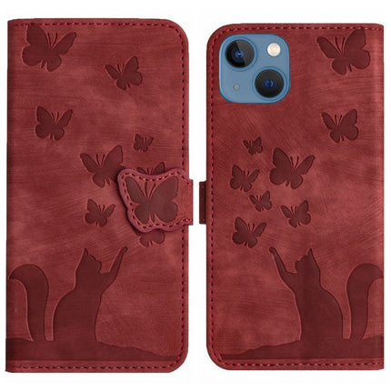 Butterfly Cat Embossing Flip Leather Phone Case, For iPhone SE 2022 / 2020 / 8 / 7, For iPhone 13 Pro Max, For iPhone 13 Pro, For iPhone 13