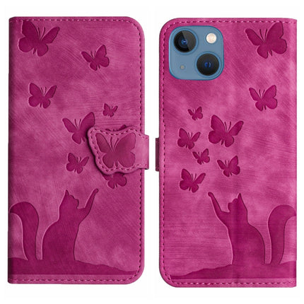 Butterfly Cat Embossing Flip Leather Phone Case, For iPhone SE 2022 / 2020 / 8 / 7, For iPhone 13 Pro Max, For iPhone 13 Pro, For iPhone 13