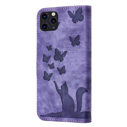 Butterfly Cat Embossing Flip Leather Phone Case, For iPhone 11 Pro Max, For iPhone 11, For iPhone 11 Pro, For iPhone X / XS
