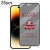 25pcs Full Coverage HD Privacy Ceramic Film, For iPhone 16 Pro Max, For iPhone 16 Pro, For iPhone 16 Plus, For iPhone 16, For iPhone 15 Pro Max, For iPhone 15 Pro, For iPhone 15 Plus, For iPhone 15, For iPhone 13 Pro Max / 14 Plus