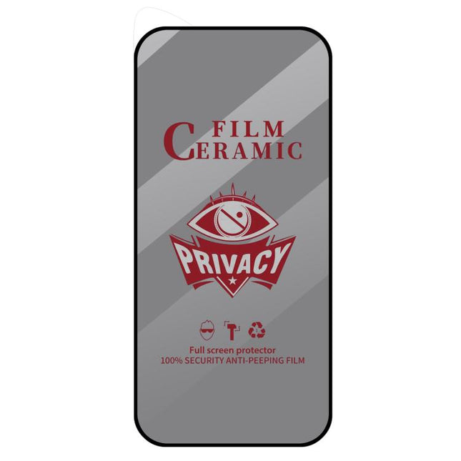 25pcs Full Coverage HD Privacy Ceramic Film, For iPhone 17 Pro Max, For iPhone 17 Pro, For iPhone 17, For iPhone Air, For iPhone 16 Pro Max, For iPhone 16 Pro, For iPhone 16 Plus, For iPhone 16, For iPhone 15 Pro Max, For iPhone 15 Pro, For iPhone 15 P...