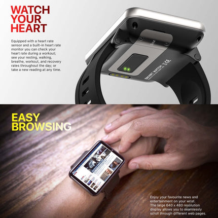 DM100 2.86 inch IPS Full Screen Smart Sport Watch, Support Independent Card Insertion / Multiple Sports Modes / Heart Rate Monitoring / Step Counting, RAM 1GB+ROM 16GB, RAM 3GB+ROM 32GB