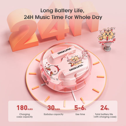 ONIKUMA T301 Transparent Cartoon Wireless Bluetooth Earphone