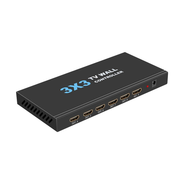 NK-330 3x3 4K 9 Screen HDMI DVI TV Video Wall Controller Splitter Multi Video Screen Processor Splicer, US Plug, AU Plug, EU Plug, UK Plug
