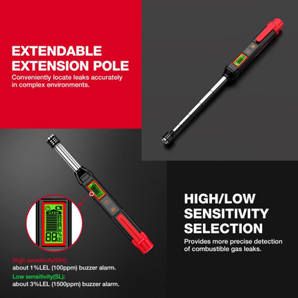 HABOTEST HT56 Pro Combustible Gas Detector Liquefied Petroleum Gas Natural Gas Alarm