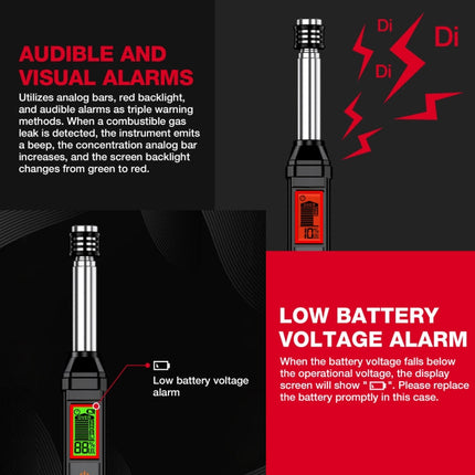 HABOTEST HT56 Pro Combustible Gas Detector Liquefied Petroleum Gas Natural Gas Alarm