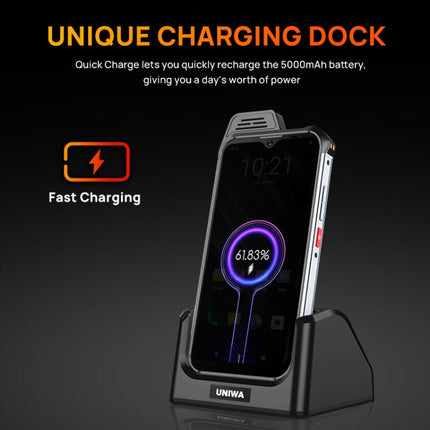 UNIWA W888 HD+ Rugged Phone, 6.3 inch Android 11 Mediatek MT6765 Helio P35 Octa Core up to 2.3GHz, NFC, OTG, Network: 4G, W888 HD+, 4GB+64GB