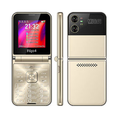 UNIWA F265 Flip Style Phone, 2.55 inch Mediatek MT6261D, FM, 4 SIM Cards, 21 Keys