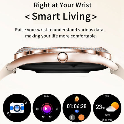 V66 1.28inch BT5.0 Smart Watch Support Heart Rate/ Sleep Detection, Silicone Strap