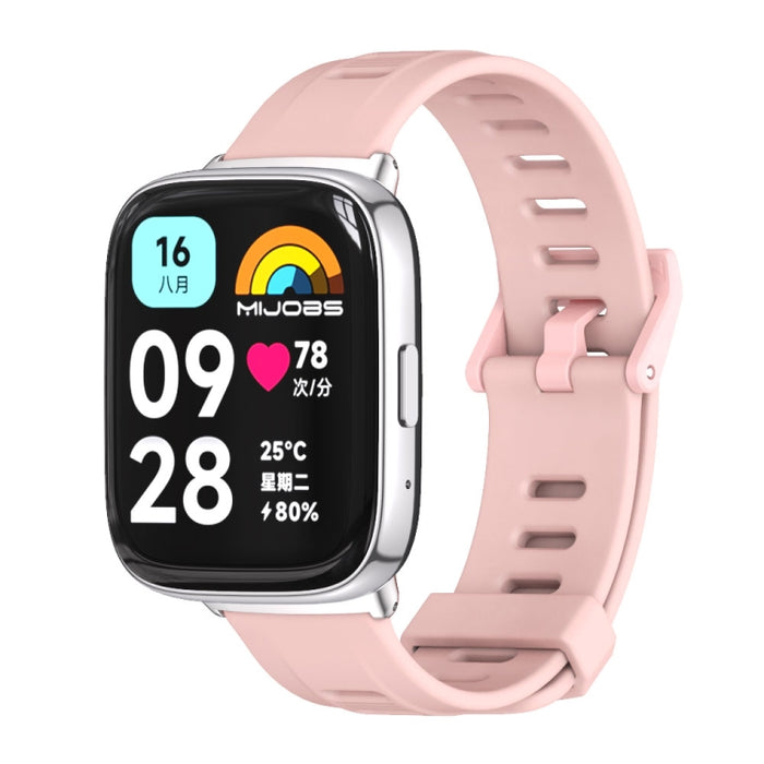 Mijobs Flat Hole Breathable TPU Watch Band, For Redmi Watch 3 Lite / Watch 3 Active