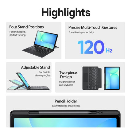 DUX DUCIS DK Floating Magnetic Keyboard Leather Tablet Case with Holder