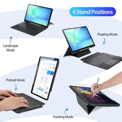DUX DUCIS DK Floating Magnetic Keyboard Leather Tablet Case with Holder