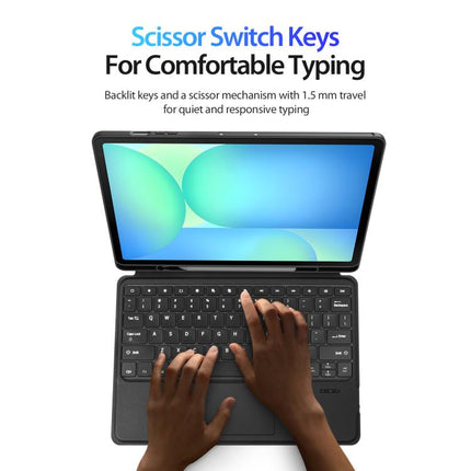 DUX DUCIS DK Floating Magnetic Keyboard Leather Tablet Case with Holder