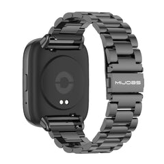 Mijobs Three-Bead Metal Stainless Steel Watch Band, For Redmi Watch 3 Lite / Watch 3 Active