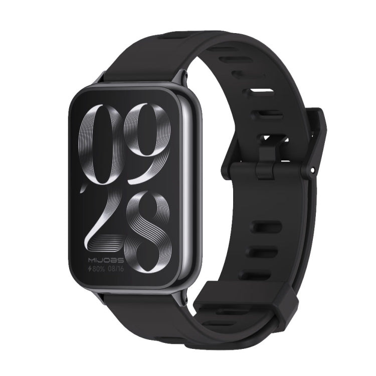 Mijobs Flat Hole Breathable Silicone Watch Band, For Xiaomi Smart Band 9 Pro / 8 Pro