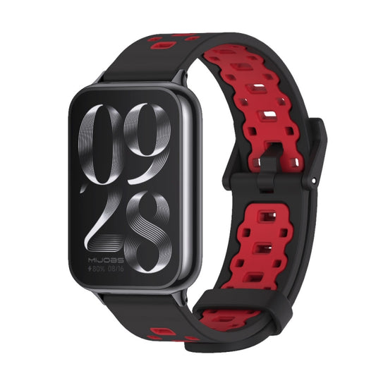 Mijobs Square Hole Breathable Silicone Watch Band, For Xiaomi Smart Band 9 Pro / 8 Pro