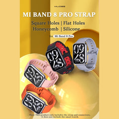 Mijobs Square Hole Breathable Silicone Watch Band, For Xiaomi Smart Band 9 Pro / 8 Pro