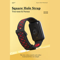 Mijobs Square Hole Breathable Silicone Watch Band, For Xiaomi Smart Band 9 Pro / 8 Pro