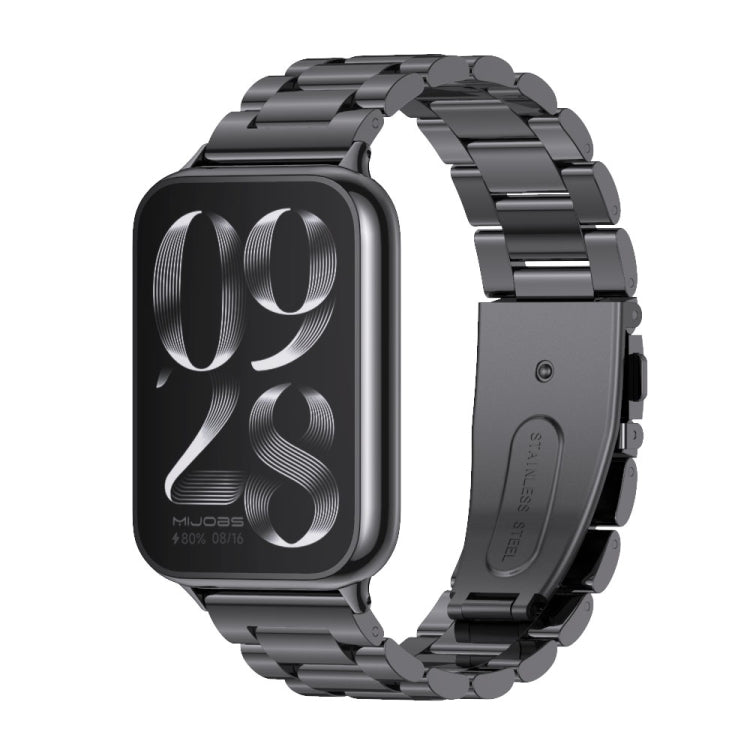 Mijobs Three Beads Stainless Steel Watch Band, For Xiaomi Smart Band 9 Pro / 8 Pro